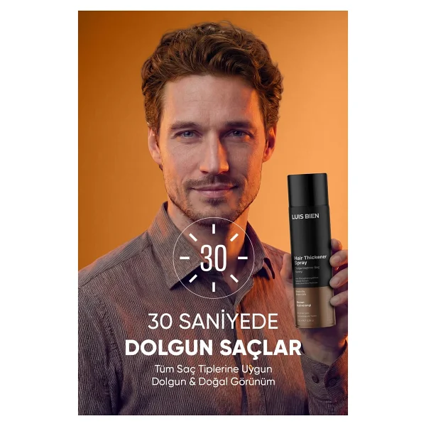 Luis Bien Hair Fiber Dolgunlaştırıcı Kahverengi Saç Spreyi 100 Ml - Görsel 6