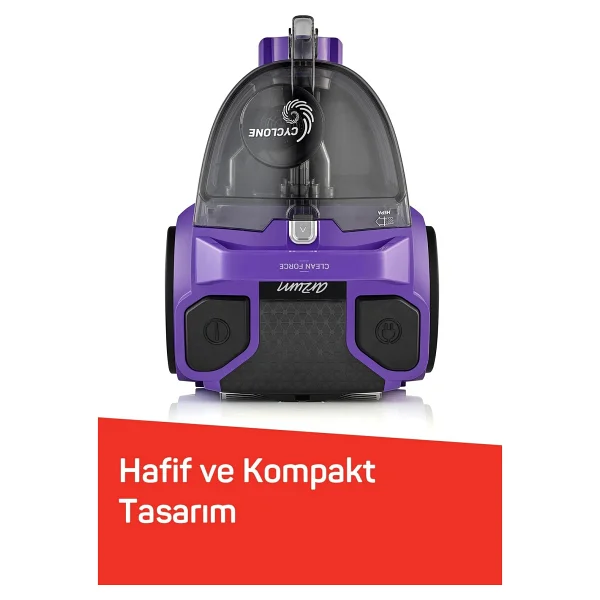Arzum AR4070 Cleancompact Cyclone 890 Watt HEPA Filtreli-1,8 litre Toz Torbasız Elektrikli Süpürge - Görsel 4