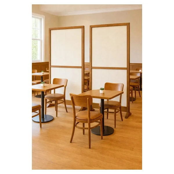 180cm X 100cm Masif Ahşap Çerçeveli Ayaklı Kumaş Paravan Seperatör Oda Ayırıcı Dekor 180cm X 100cm - 180x100 - Görsel 2