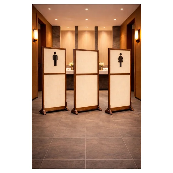 180cm X 100cm Masif Ahşap Çerçeveli Ayaklı Kumaş Paravan Seperatör Oda Ayırıcı Dekor 180cm X 100cm - 180x100 - Görsel 4