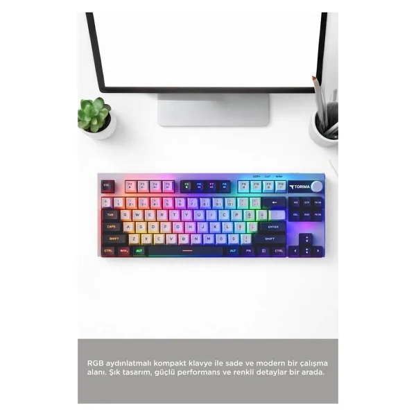 Torima Tk12 Tkl RGB USB Kablolu Oyuncu Klavyesi - Görsel 4