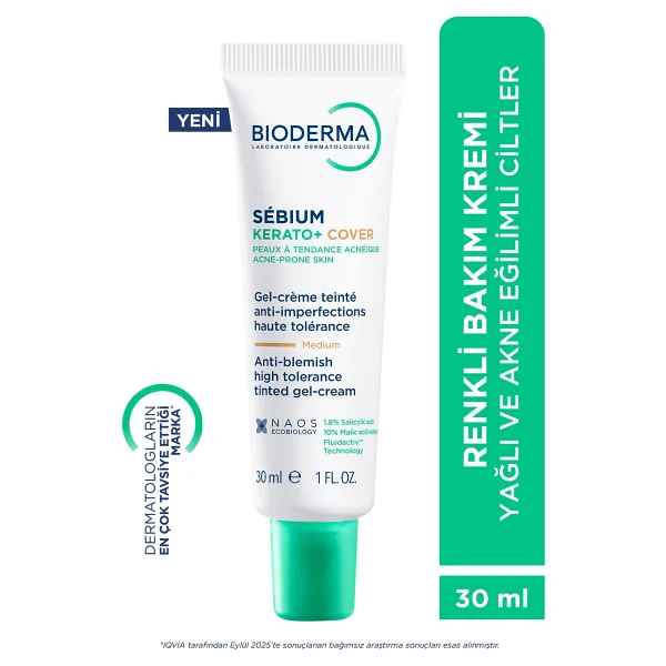Bioderma Sebium Kerato+ Cover Leke Karşıtı Nemlendirici 30 Ml Renkli Sivilce Kremi - Görsel 8