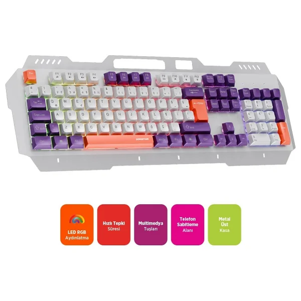PoloSmart PGM36 RGB Kablolu Oyuncu Klavyesi - Görsel 4