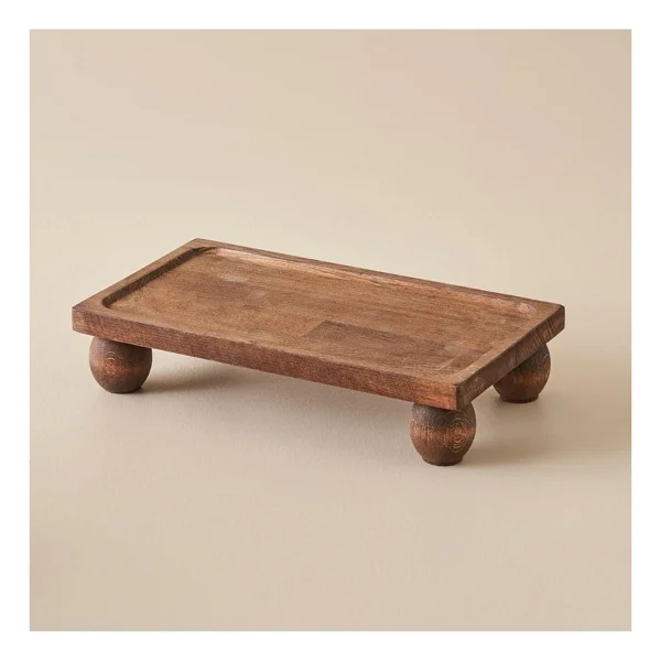 Bella Maison Wooden 17x30 Cm Dikdörtgen Ahşap Sunum Standı - Görsel 3