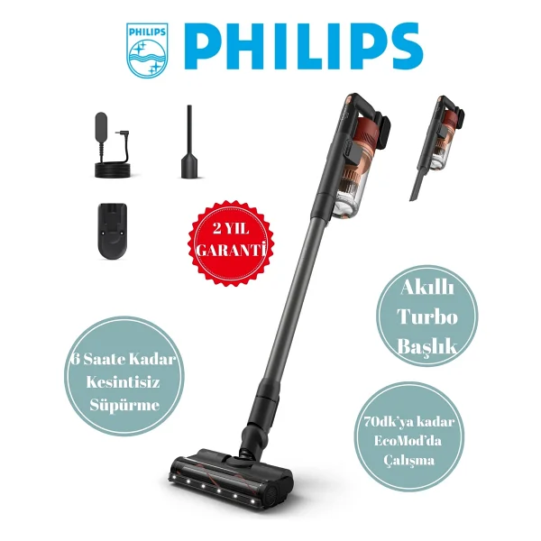 Philips 6000 Serisi Xc6452/10 Şarjlı Dikey Süpürge - Görsel 8