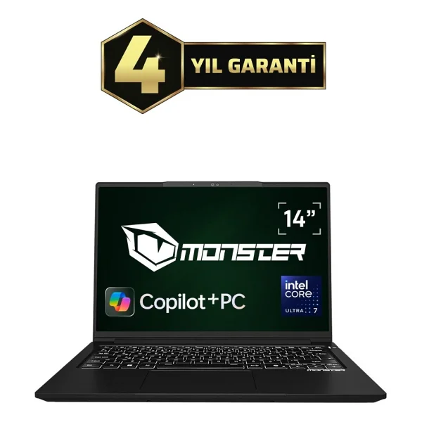 Monster Huma H4 V7.2.5 Ultra 7 258V 32 GB 1 TB SSD Arc Graphics 14" W11H WUXGA Notebook