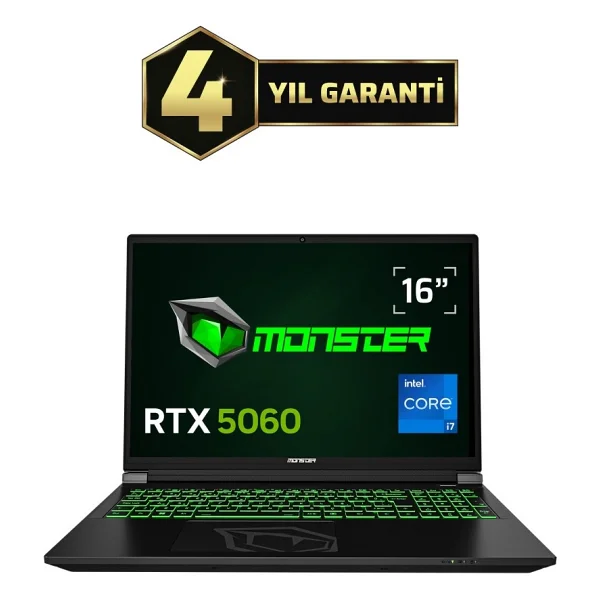 Monster Tulpar T6 V3.3.1 İ7-13700hx 16 GB 1 TB SSD Rtx5060 16" W11h Wuxga Gaming Laptop - Görsel 9