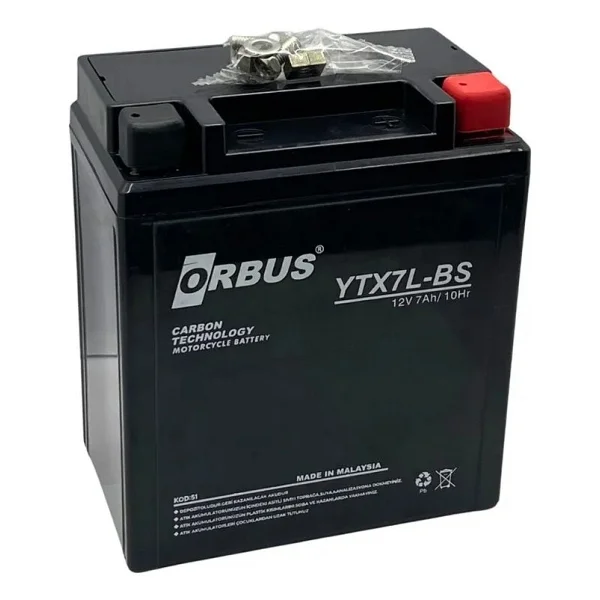 Orbus Ytx7l-Bs 12 V 7 Ah Motosiklet Aküsü - Görsel 3