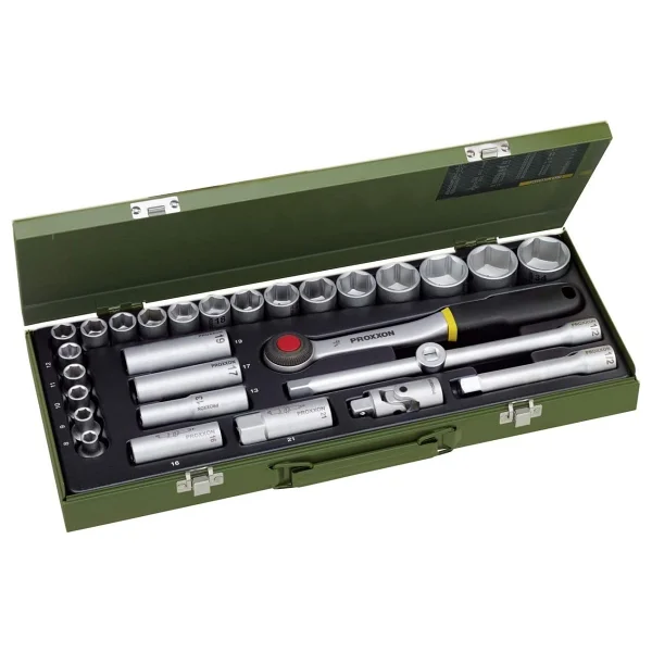 Proxxon 23000 1/2" Cırcır Kollu 29 Parça Lokma Takımı - Görsel 3
