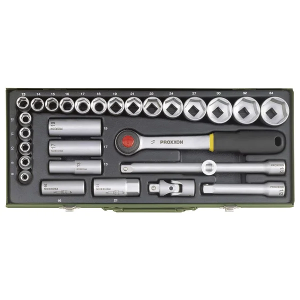 Proxxon 23000 1/2" Cırcır Kollu 29 Parça Lokma Takımı - Görsel 4