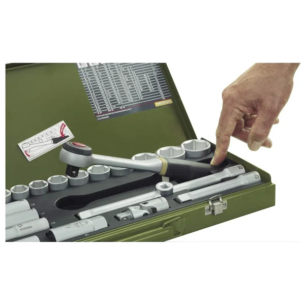 Proxxon 23000 1/2" Cırcır Kollu 29 Parça Lokma Takımı - Görsel 5