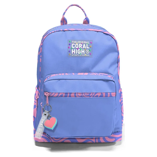 Coral High 33227 Milka Geometrik Desenli 4 Bölmeli Okul Sırt Çantası - Görsel 6