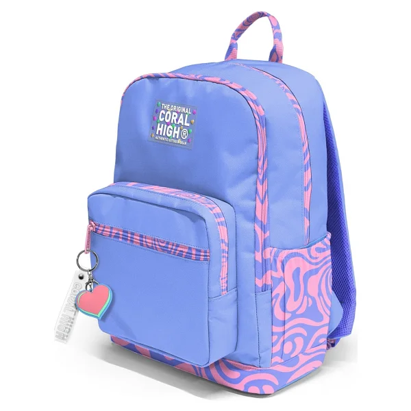 Coral High 33227 Milka Geometrik Desenli 4 Bölmeli Okul Sırt Çantası - Görsel 7