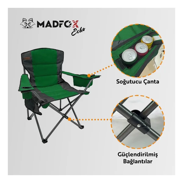 Madfox Echo Yeşil Kamp Sandalyesi - Görsel 3