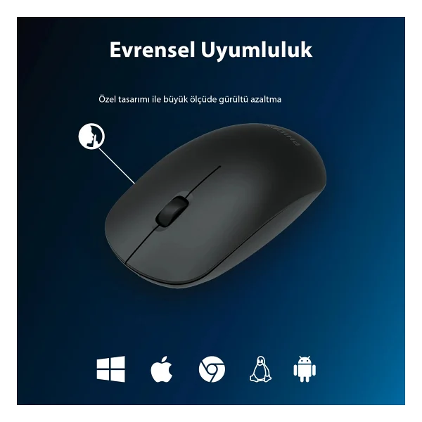 Philips M315 Spk7315/00 Kablosuz Optik Siyah Mouse - Görsel 9