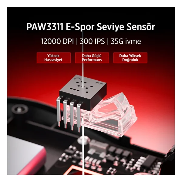 Philips Evnia Spk9418w Beyaz Şarjlı Optik Kablosuz Oyuncu Mouse - Görsel 7