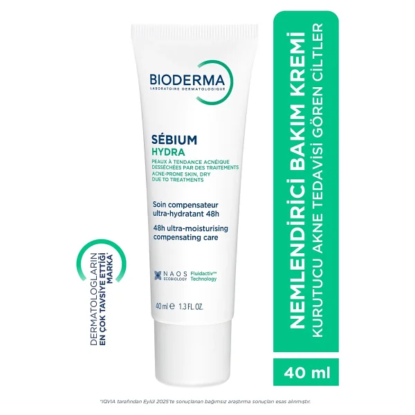 Bioderma Sebium Hydra Akneye Eğilimli Ciltler İçin Yatıştırıcı 40 Ml Nemlendirici Krem - Görsel 2