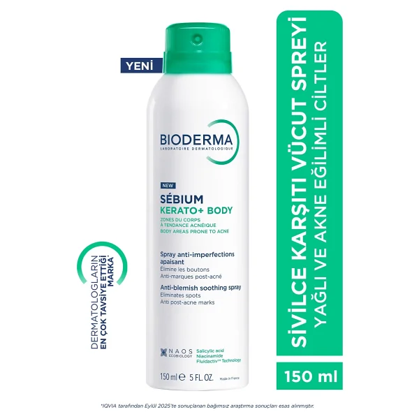 Bioderma Sebium Kerato+ Sivilce Ve Akne Lekesi Karşıtı 150 Ml Vücut Spreyi - Görsel 6