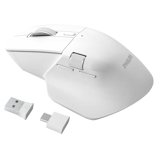 Philips Spk7858 Beyaz Şarjlı Sessiz Optik Kablosuz Mouse - Görsel 2