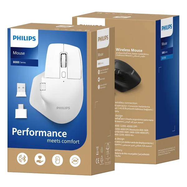 Philips Spk7858 Beyaz Şarjlı Sessiz Optik Kablosuz Mouse - Görsel 10