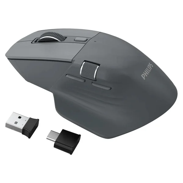 Philips Spk7858 Gri Şarjlı Sessiz Optik Kablosuz Mouse - Görsel 3