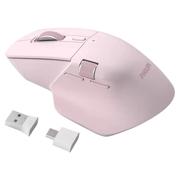 Philips Spk7858 Pembe Şarjlı Sessiz Optik Kablosuz Mouse - Görsel 3