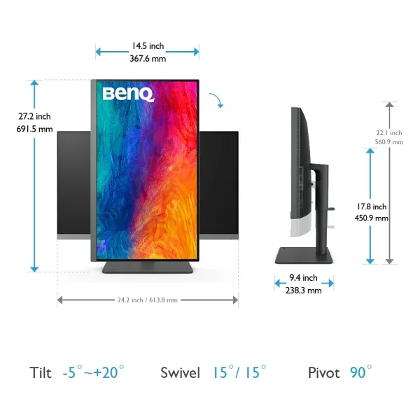 Benq Pd2706u 27" 5 Ms 4K Pivot Ips 60 Hz Monitör - Görsel 6