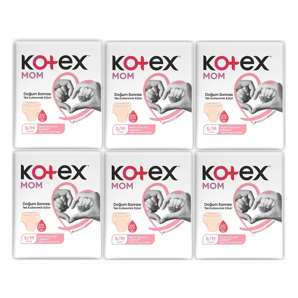 Kotex Mom Küçük/Orta S/M 8'li 6 Adet Lohusa Külodu - Görsel 2