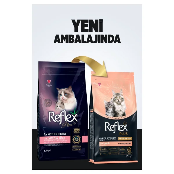 Reflex Plus Mother & Babycat Kuzu Etli 15 Kg Yavru Kedi Maması - Görsel 3