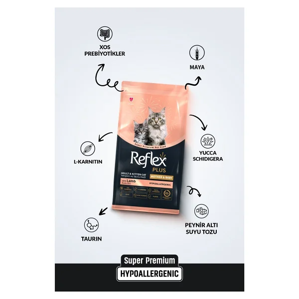 Reflex Plus Mother & Babycat Kuzu Etli 15 Kg Yavru Kedi Maması - Görsel 4