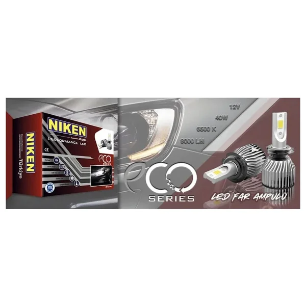 Niken Eco Serisi 12.000 Lümen /H7 / H4 / H11 / H1 / H10 / 9005 / 9006 LED Xenon Far Ampulu - Görsel 3