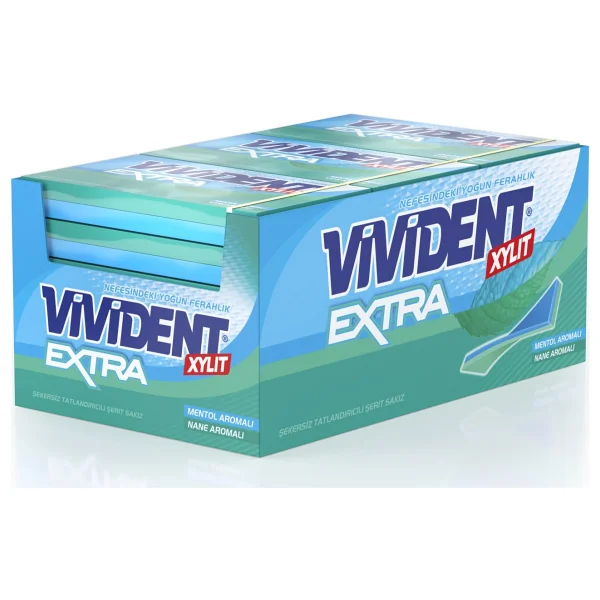 Vivident Extra Cüzdan Nane Aromalı 26 Gr 18'li Paket Sakız - Görsel 2