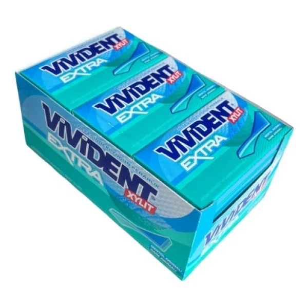 Vivident Extra Cüzdan Nane Aromalı 26 Gr 18'li Paket Sakız - Görsel 3
