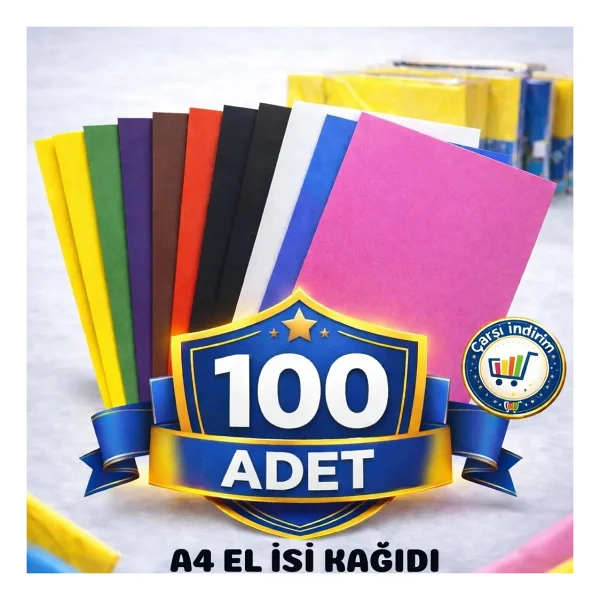 Nistabolje 100 Adet A4 Elisi Kagidi Karisik Renk - Görsel 6