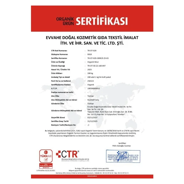Organik Miras Mısır 1 Kg - Görsel 2