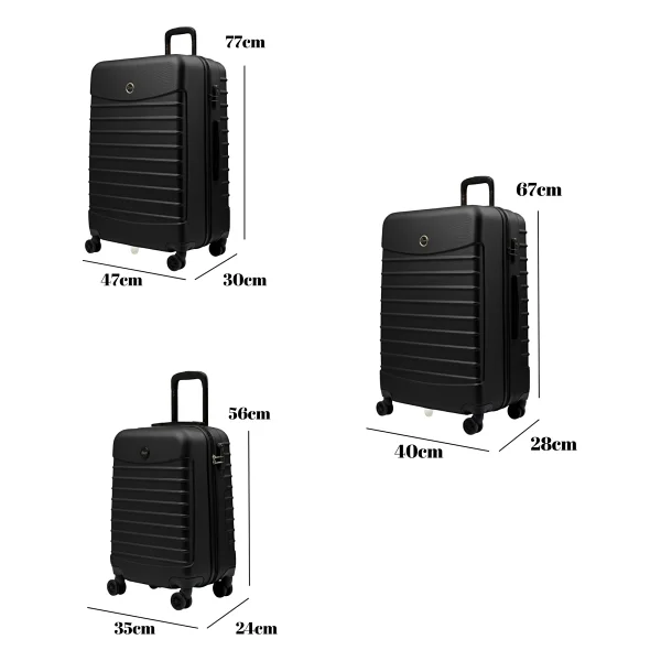 Louisiana Polo 1168 Abs Kabin + Orta + Büyük Boy 3'lü Valiz Seti - Görsel 6