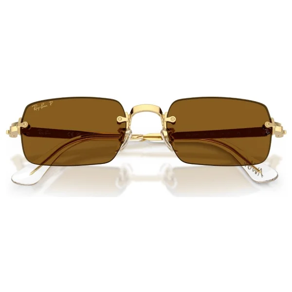 Ray-Ban By Asap Rocky 3928 001/83 Gold-Dark Brown Polarize Güneş Gözlüğü - Görsel 6