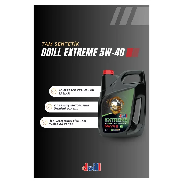 Doill Extreme 5w-40 C3 5 Lt Tam Sentetik Motor Yağı - 2026 - Görsel 3
