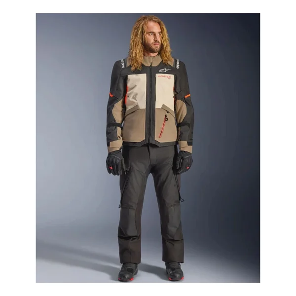 Alpinestars Andes V4 Drystar Erkek Kahverengi-Siyah 4 Mevsim Motosiklet Montu - Görsel 4