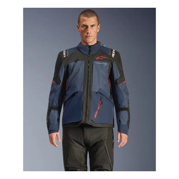 Alpinestars Andes V4 Drystar Erkek Siyah-Mavi 4 Mevsim Motosiklet Montu - Görsel 3