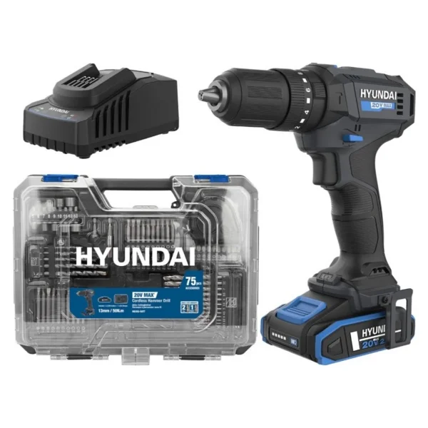 Hyundai Hd20s-50tt Tek Akülü 2 Ah Darbeli Matkap - Görsel 6