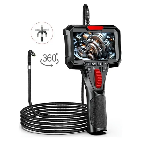 Ym Y400 360 Derece Oynar Başlı 3.9mm Lens 1 Metre Kablo Endüstriyel Endoskop Yılan Kamera - Görsel 3