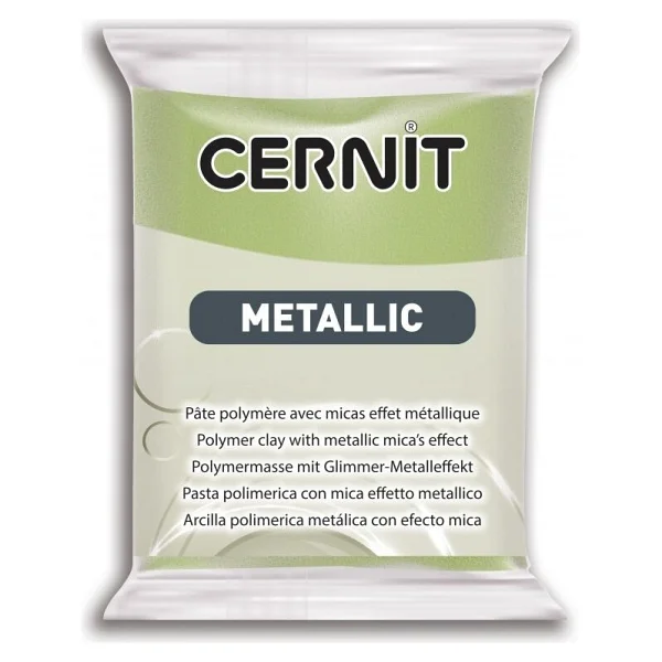 Cernit Metallic Polimer Kil 56 Gr 051 Green Gold - Görsel 2