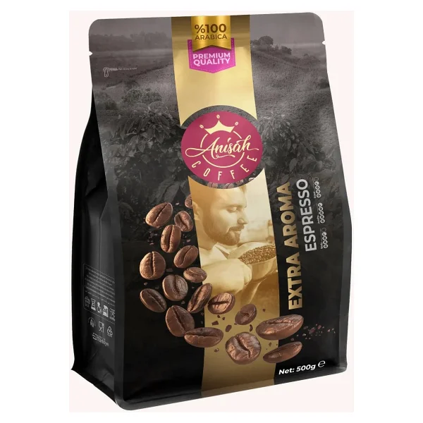 Anısah Coffee Espresso Extra Aroma Koyu Kavrulmuş Çekirdek 500 Gr - Görsel 3