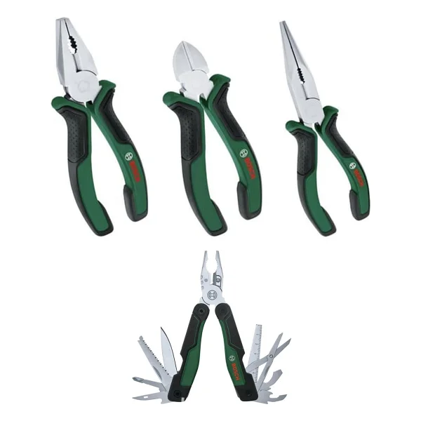 Bosch El Aleti Seti (Yan Keski 160-Pense 180-Kargaburun 180) 3 Parça + Çok Amaçlı Alet Pense Çakı (16 Özellik) - Görsel 7