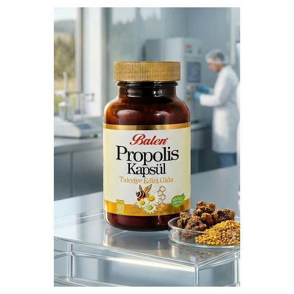 Balen Propolis Kapsül - 670 Mg 80 Kaspsül - Destekleyici Takviye Edici Gıda - -- - Görsel 2