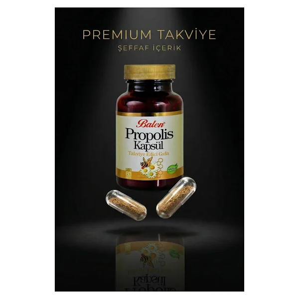 Balen Propolis Kapsül - 670 Mg 80 Kaspsül - Destekleyici Takviye Edici Gıda - -- - Görsel 5