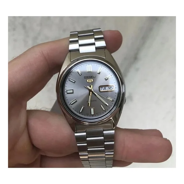 Seiko 5 Snxs75 Gümüş Erkek Kol Saati - Görsel 6
