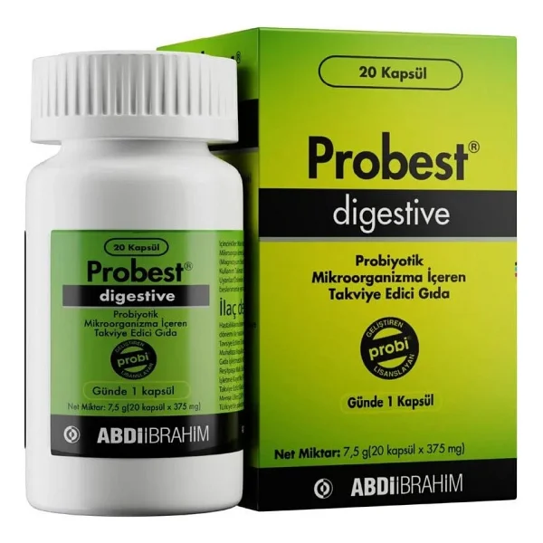 Probest Probiyotik Digestive 20 Kapsül - Sindirim Sistemi Destekleyici Abdi İbrahim - Görsel 6