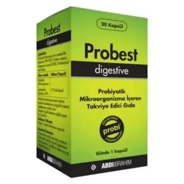 Probest Probiyotik Digestive 20 Kapsül - Sindirim Sistemi Destekleyici Abdi İbrahim - Görsel 7
